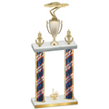Double Flag USA First Place Cars Trophy