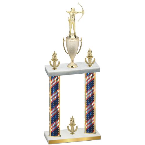Double Flag USA Victory Archery Trophy