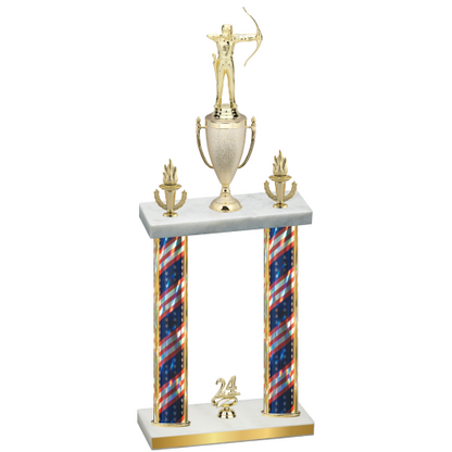 Double Flag USA Year Archery Trophy
