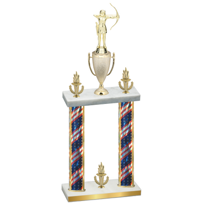 Double Flag USA Victory Archery Trophy