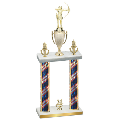 Double Flag USA Year Archery Trophy