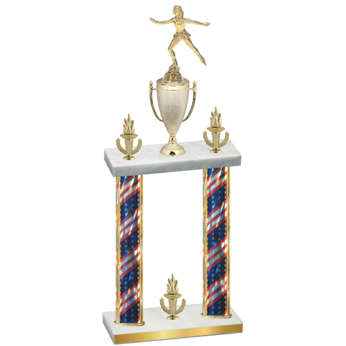 Double Flag USA Victory Skater Trophy