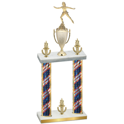 Double Flag USA Victory Skater Trophy