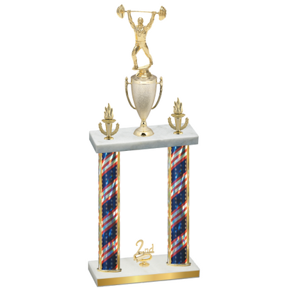 Double Flag USA Second Place Weights Trophy
