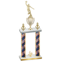 Double Flag USA Fourth Place Basketball Trophy
