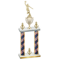 Double Flag USA Victory Basketball Trophy