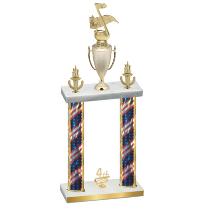 Double Flag USA Fourth Place Music Trophy