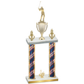 Double Flag USA First Place Golf Trophy