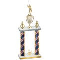 Double Flag USA Second Place Golf Trophy