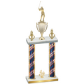 Double Flag USA Fourth Place Golf Trophy