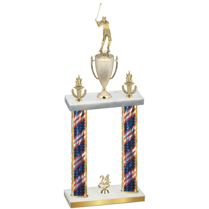 Double Flag USA Year Golf Trophy