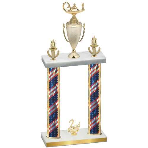 Double Flag USA Second Place Academics Trophy