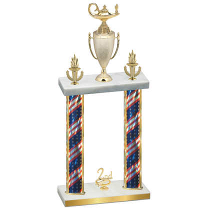 Double Flag USA Second Place Academics Trophy