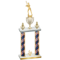 Double Flag USA Fourth Place Softball Trophy