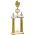 Double Gold Carbon Fiber Second Place Rugby Trophy