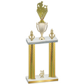 Double Gold Carbon Fiber Year Rugby Trophy