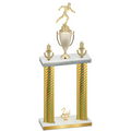 Double Gold Carbon Fiber Second Place Running Trophy