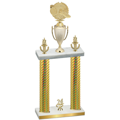 Double Gold Carbon Fiber Year Running Trophy