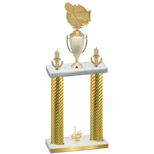 Double Gold Carbon Fiber First Place Tennis Trophy