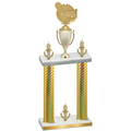 Double Gold Carbon Fiber Victory Tennis Trophy