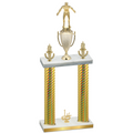 Double Gold Carbon Fiber First Place Wrestling Trophy