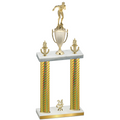 Double Gold Carbon Fiber Year Swimming Trophy