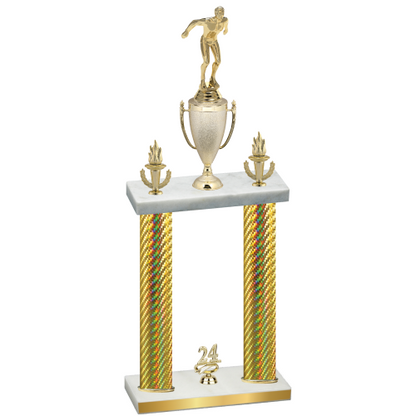 Double Gold Carbon Fiber Year Swimming Trophy