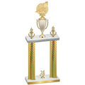 Double Gold Carbon Fiber Year Swimming Trophy