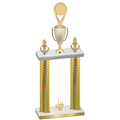 Double Gold Carbon Fiber First Place Insert Trophy