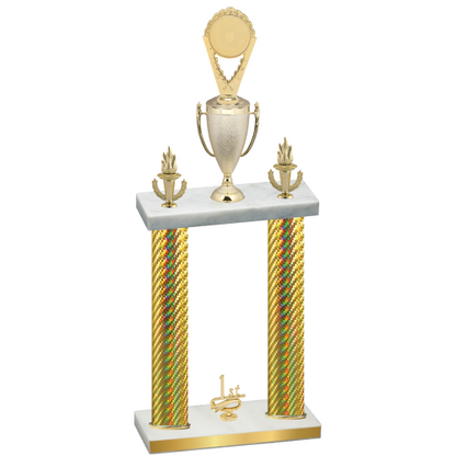 Double Gold Carbon Fiber First Place Insert Trophy