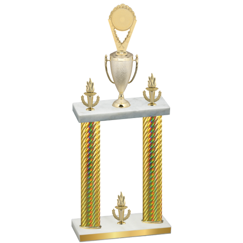 Double Gold Carbon Fiber Victory Insert Trophy