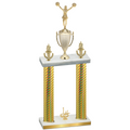 Double Gold Carbon Fiber First Place Cheerleading Trophy