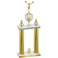 Double Gold Carbon Fiber Year Cheerleading Trophy
