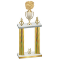 Double Gold Carbon Fiber Year Cheerleading Trophy