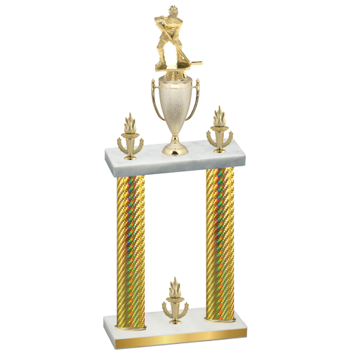 Double Gold Carbon Fiber Victory Hockey Trophy
