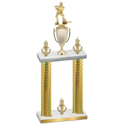 Double Gold Carbon Fiber Victory Hockey Trophy