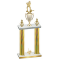 Double Gold Carbon Fiber First Place Hockey Trophy