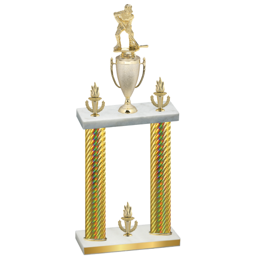 Double Gold Carbon Fiber Victory Hockey Trophy