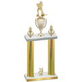 Double Gold Carbon Fiber Year Hockey Trophy
