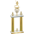 Double Gold Carbon Fiber Year Lacrosse Trophy