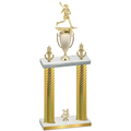 Double Gold Carbon Fiber Year Lacrosse Trophy