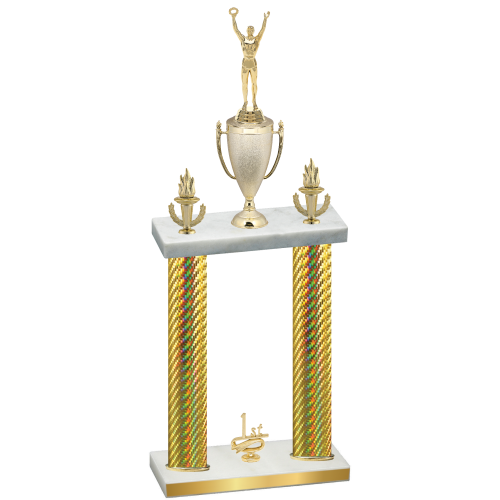 Double Gold Carbon Fiber First Place Victory Trophy