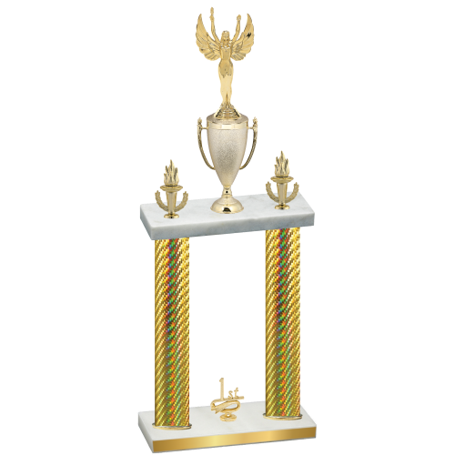 Double Gold Carbon Fiber First Place Victory Trophy