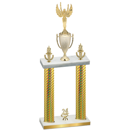Double Gold Carbon Fiber Year Victory Trophy