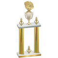 Double Gold Carbon Fiber Victory Basketball Trophy
