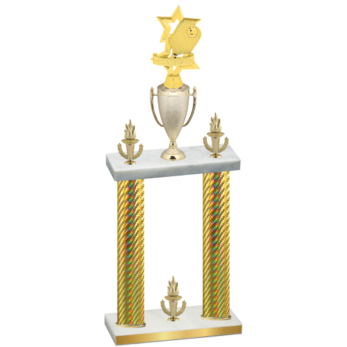 Double Gold Carbon Fiber Victory Pickleball Trophy