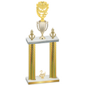Double Gold Carbon Fiber Second Place Pickleball Trophy