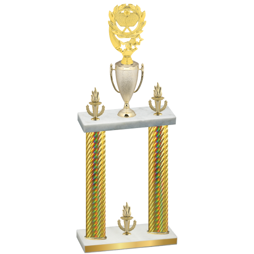 Double Gold Carbon Fiber Victory Pickleball Trophy