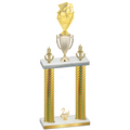 Double Gold Carbon Fiber Second Place Pickleball Trophy