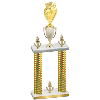Double Gold Carbon Fiber Victory Pickleball Trophy